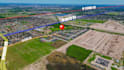 professionally edit aerial drone photos with property highlights, overlay