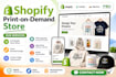 create a high converting shopify pod store with printify or printful