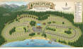 design  rv park map and campground map in vector illustrator