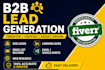 do professional b2b lead generation and data entry