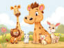 do animals cartoon illustration