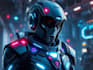 create a professional cyberpunk character illustration in neon style