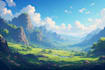 create epic fantasy landscape illustrations