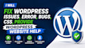 fix wordpress issues, error, bugs, css, provide wordpres website help