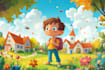 digitally colourful children book illustration