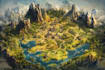 map illustration, map design