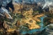 do medieval fantasy map, isometric vector map illustration