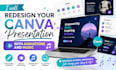 redesign your canva presentation with animations and music