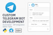 develop custom python telegram bots and automation