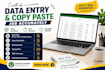 do data entry and copy paste job accurately
