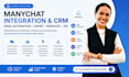 manychat integration crm email automation zapier webhook api