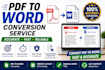 do fast typing work, copy typing and PDF to word typing