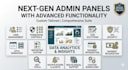 develop a modern responsive admin panel dashboard web app