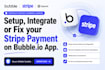 stripe payment integration on bubble io marketplace mvp, bubble io developer