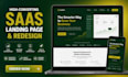 high converting saas landing page and redesign