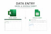 do data entry in excel and google sheets