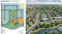 design site plan, urban subdivision layout with rendering