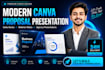 design modern canva proposal presentation and sales deck