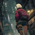 do a cyberpunk anime art