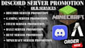 promote gaming server, minecraft server, rust, fivem, dayz discord promotion