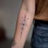 create sleeve tattoo design in geometric style