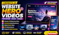 design 3d ai website banner image,  website header video website hero video