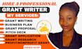 grant writing grant proposal grant research business proposal grant application