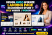 design jimdo website landing page ecommerce store wix website wordpress