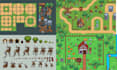create pixel art tileset, top down tileset, ,map,  indie game assets