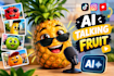 create viral ai talking fruit ai video ads ai product  ai commercial ugc video