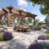design backyard landscape, garden, pool, patio, pergola