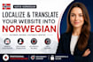 localize and translate your website into norwegian