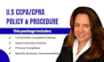 develop US ccpa cpra compliant policy and procedure  data protection consulting