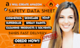 create amazon safety data sheet for hazmat compliance approval