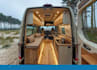 render 3d motorhome rv camper van interior,  luxury mobile home visualization