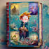 create a colorful cartoon book cover design