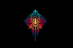 create a design futuristic cyberpunk logo or typography