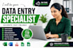 be your virtual assistant for data entry and web research, copy paste tasks