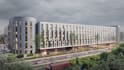 create modern 3d business park masterplan and architectural visualization