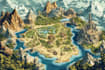 map illustration, map design