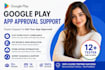 provide google play app console 12 and 20 closed tester mobile app testing