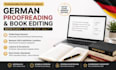 proofread and edit your german book to native fluency
