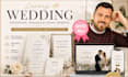 design luxury canva wedding invitation signage canva wedding website