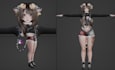vrchat avatar, 3d character model, vtuber character and vroid with rigging