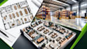 create smart 2d, 3d office planning, space planning and warehouse layout design