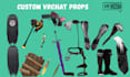 create custom vrchat assets props outfits 3d accessories weapons for your avatar