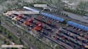 3d industrial logistic animation video dry port visualization machine explainer