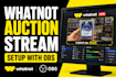 setup whatnot sports card auction stream with obs