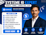 build systeme io website, systeme io funnel landing page blog website systeme io