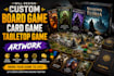 design custom board game card game tabletop game artwork
